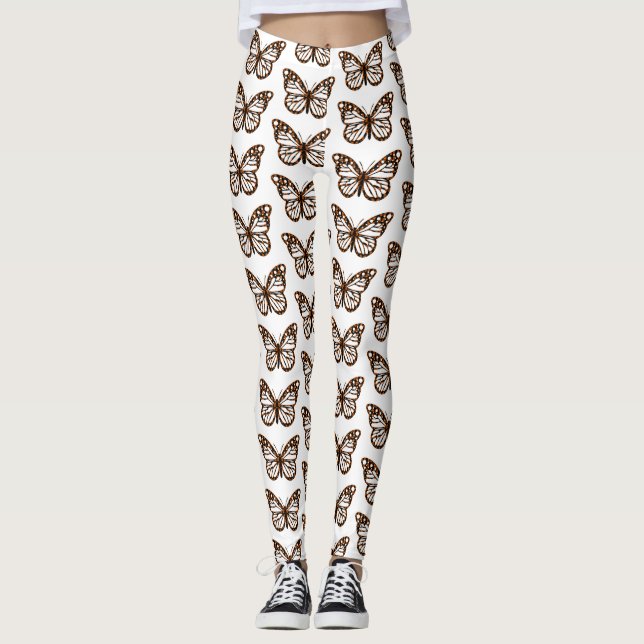 Monarch Butterfly Design - Leggings (Front)