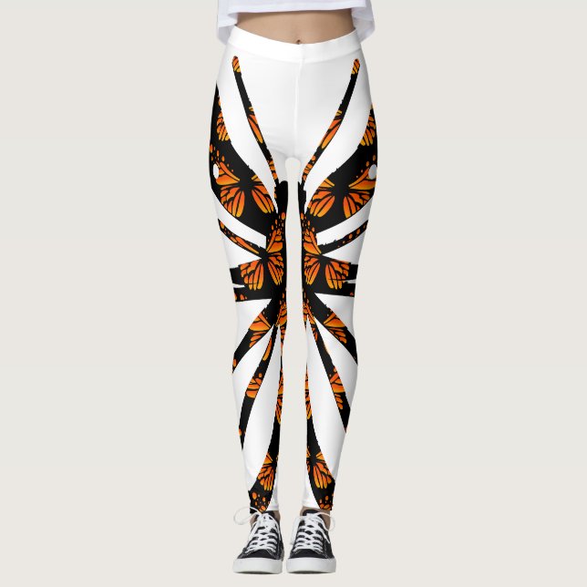 Monarch Butterfly Design - Leggings (Front)