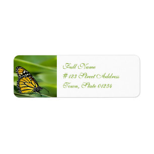 Monarch Butterfly Design Mailing Labels