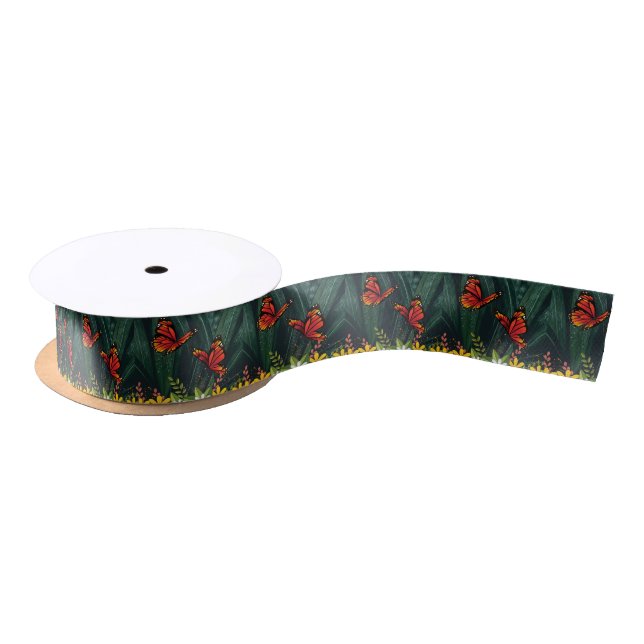 Monarch Butterfly Feb 6_21 Satin Ribbon (Spool)