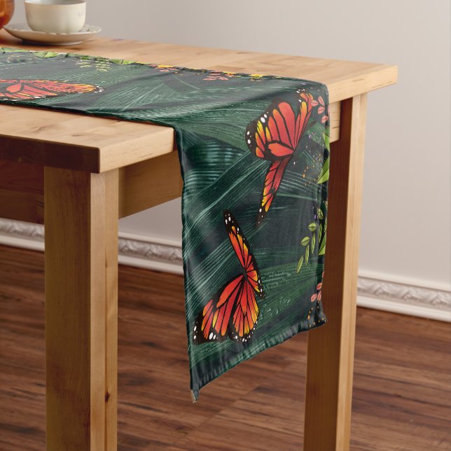 Monarch Butterfly Feb 6_21 Short Table Runner (In Situ)