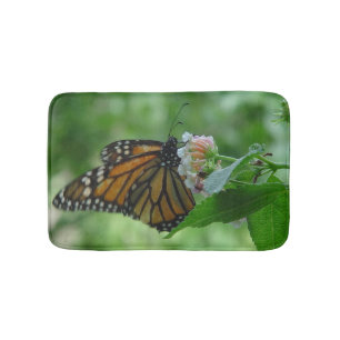 Monarch Butterfly Floral Bath Mat