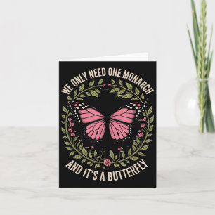 Monarch Butterfly Floral Nature Quote Feminine Ins Card