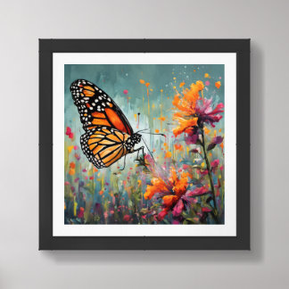 Monarch Butterfly Framed Photo Poster