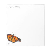 Monarch Butterfly "From the desk of..." Notepads
