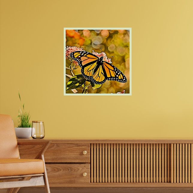  Monarch Butterfly Garden Art Poster (Living Room 2)