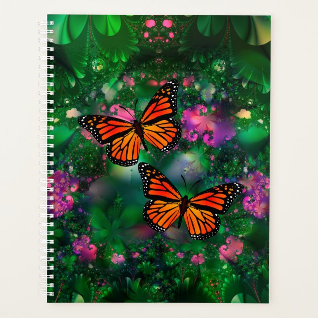Monarch Butterfly Garden Illustration Planner (Front)