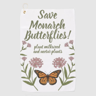 Monarch Butterfly Golf Towel