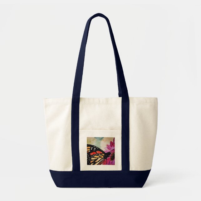 Monarch Butterfly Grocery Tote Bag (Front)