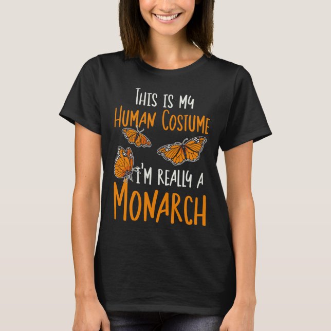 Monarch Butterfly Human Costume Insect Entomologis T-Shirt (Front)