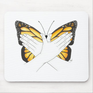 Monarch Butterfly In ASL Mouse Mat