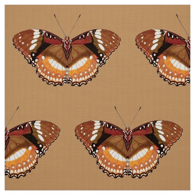 Monarch Butterfly in Brown, Rust and Cream Fabric (Swatch)