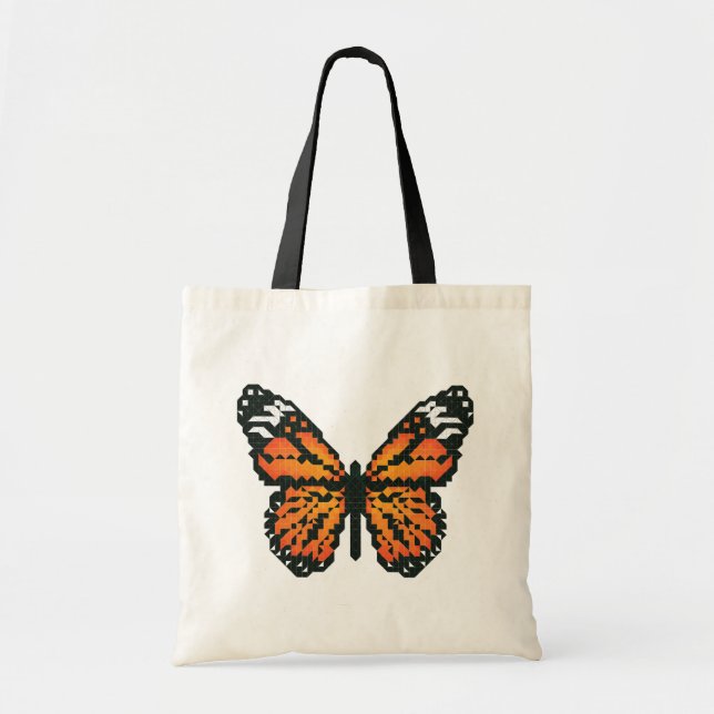 Monarch butterfly in polygon tote bag (Front)