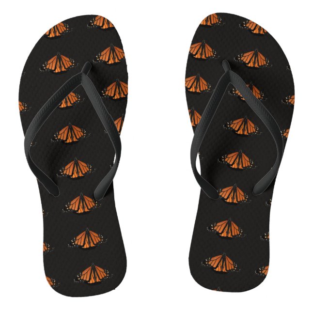 Monarch Butterfly  in the key of Orange Flip Flops (Footbed)