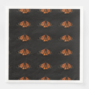 Monarch Butterfly in the key of Orange Napkin