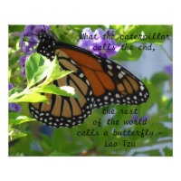 Monarch Butterfly Inspirational Quote Poster