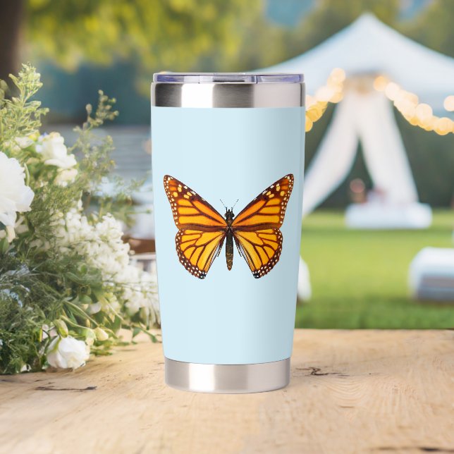 Monarch Butterfly Insulated Tumbler (Wedding (Rotated))