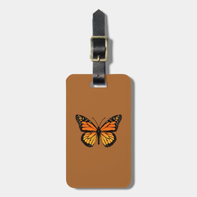 Monarch Butterfly Joy Luggage Tag (Front Vertical)