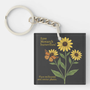 Monarch butterfly key ring