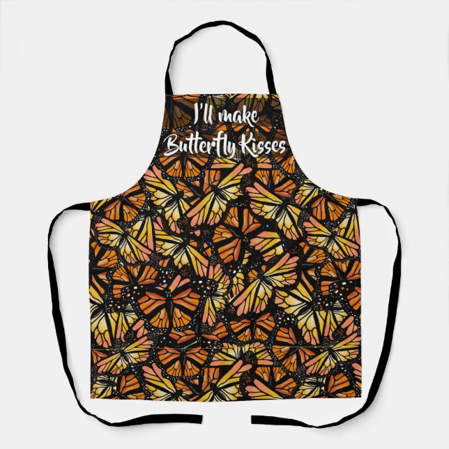 Monarch Butterfly Kisses  Apron (Front)
