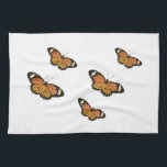monarch butterfly kitchen towels<br><div class="desc">vintage art style monarch butterflies on kitchen towels</div>