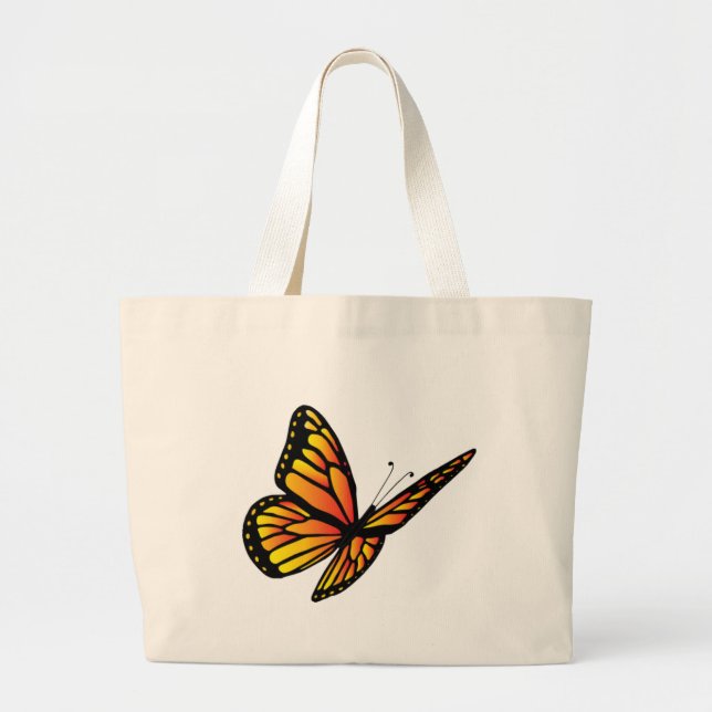 Monarch butterfly large tote bag (Front)