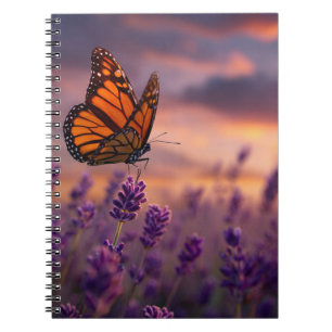 Monarch Butterfly Lavender Notebook