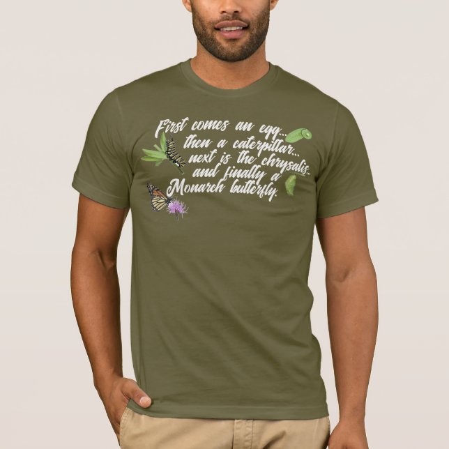 Monarch butterfly life cycle T-Shirt (Front)