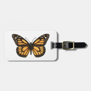 Monarch butterfly luggage tag