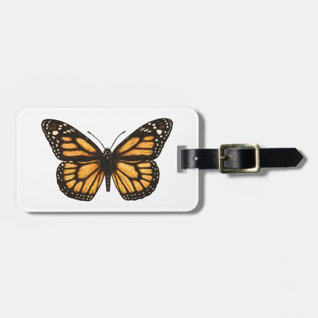 Monarch butterfly luggage tag (Front Horizontal)