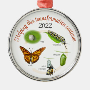 Monarch butterfly metal tree decoration