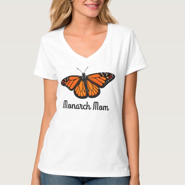 Monarch Butterfly Mum Ladies Tee (Front)