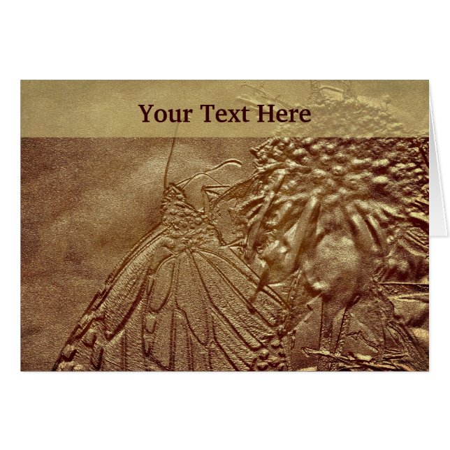 Monarch Butterfly Nature Art Photo Card (Front Horizontal)