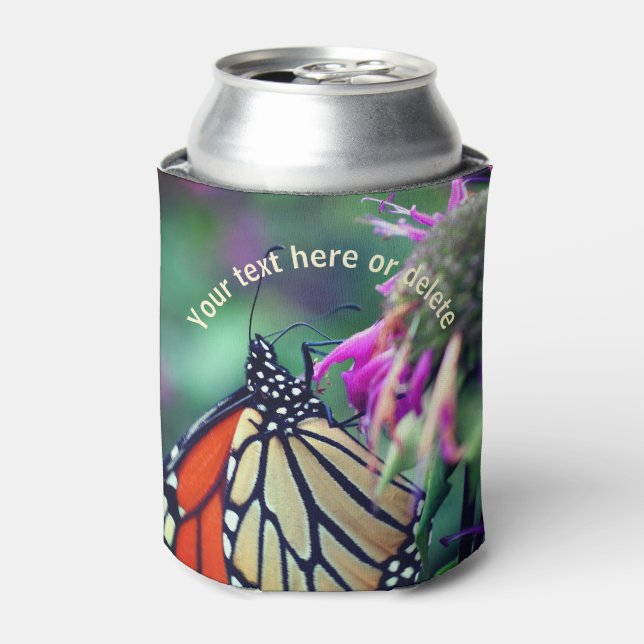 Monarch Butterfly Nature Personalised Can Cooler (Can Front)