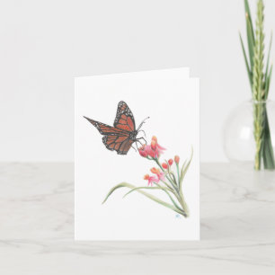 Monarch Butterfly on a Flower Note Card