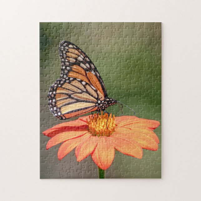 Monarch Butterfly on an orange flower Jigsaw Puzzle (Vertical)