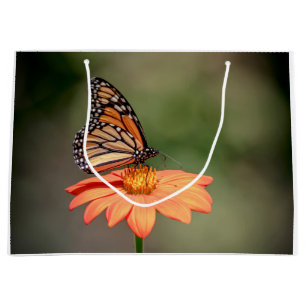 Monarch Butterfly on an orange flower Large Gift Bag