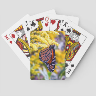 Monarch Butterfly on Goldenrod Playing Cards
