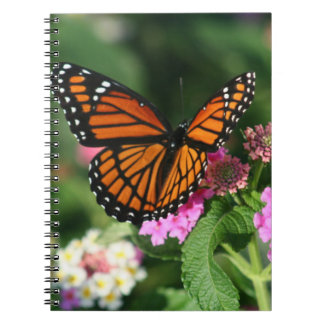Monarch Butterfly on Lantana Flowers.Notebook Notebook