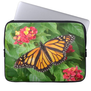 Monarch Butterfly on Lantana Laptop Sleeve
