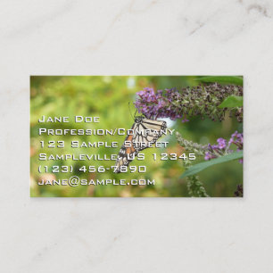 Monarch Butterfly on Purple Butterfly Bush Business Card