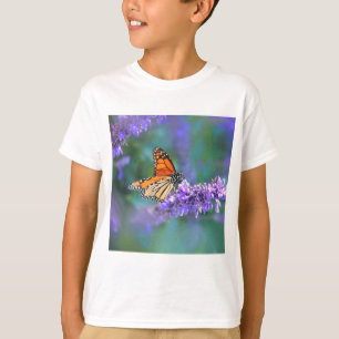 Monarch Butterfly on Purple lilac Flower T-Shirt