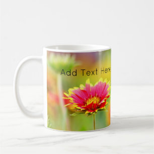 Monarch Butterfly on Red and Yellow Flower Coffee Mug