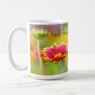 Monarch Butterfly on Red and Yellow Flower Coffee Mug