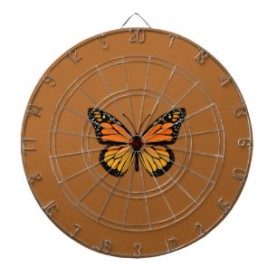 Monarch Butterfly on Sienna Dartboard
