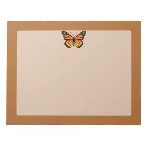 Monarch Butterfly on Sienna Notepad