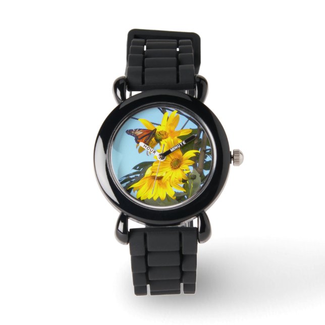Monarch Butterfly on Sunflowers Watches (Front)