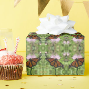 Monarch Butterfly on Thistle Wrapping Paper Roll