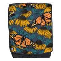 Monarch butterfly on yellow coneflowers