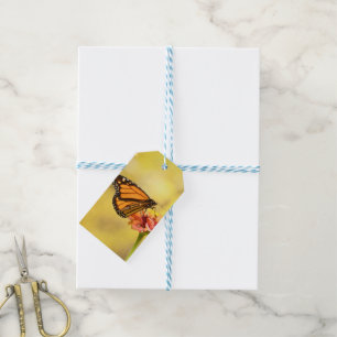 Monarch Butterfly on Zinnia Gift Tags